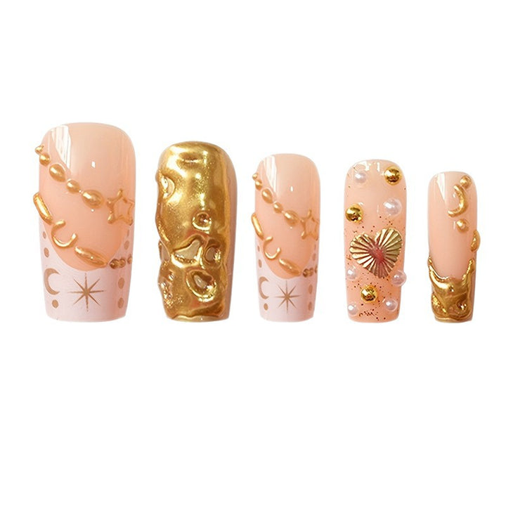 Dekorativer Goldverziertes Nagelkunstset Karnz