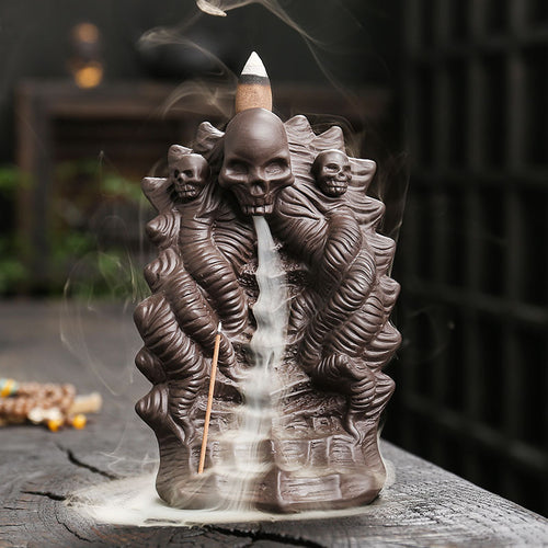 Künstlerischer Schädel-Themen Räuchergefäß
