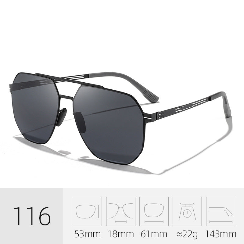Premium Geometrischer Rahmen Sonnenbrille Karnz