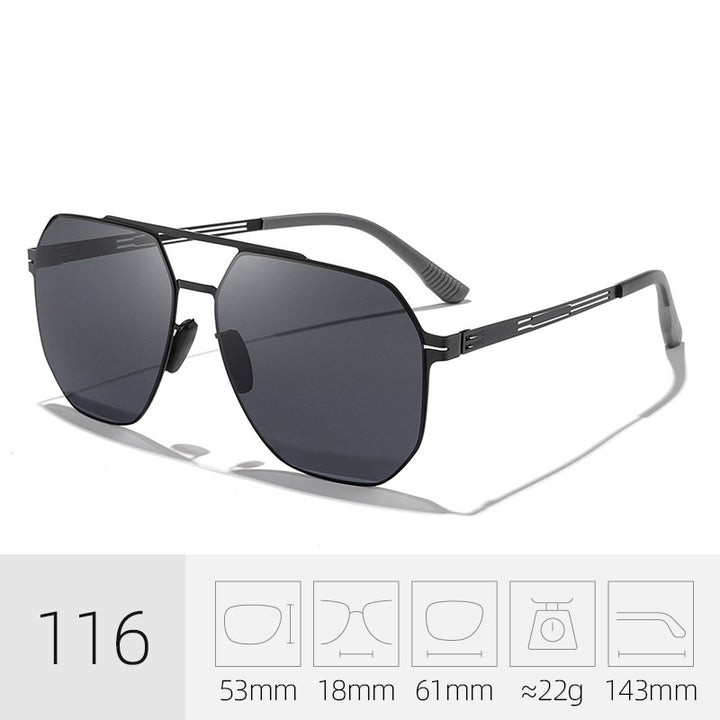 Premium Geometrischer Rahmen Sonnenbrille Karnz