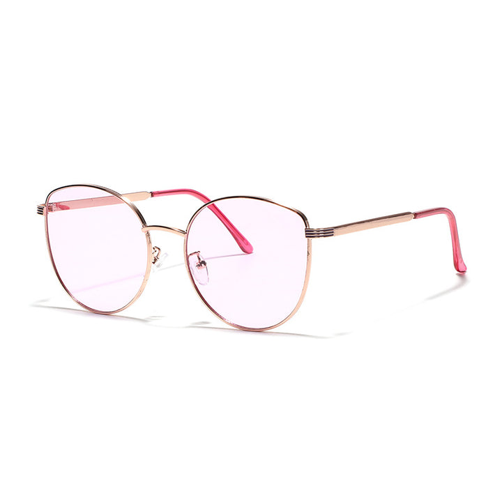 Damen geometrische Sonnenbrille mit schmalem Metallrahmen Karnz