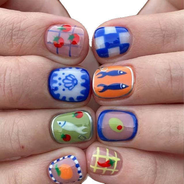 Verspielt Künstlerisches Nageldesign Karnz