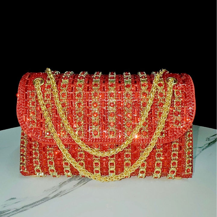 Dekorative Kristall Abend-Clutch