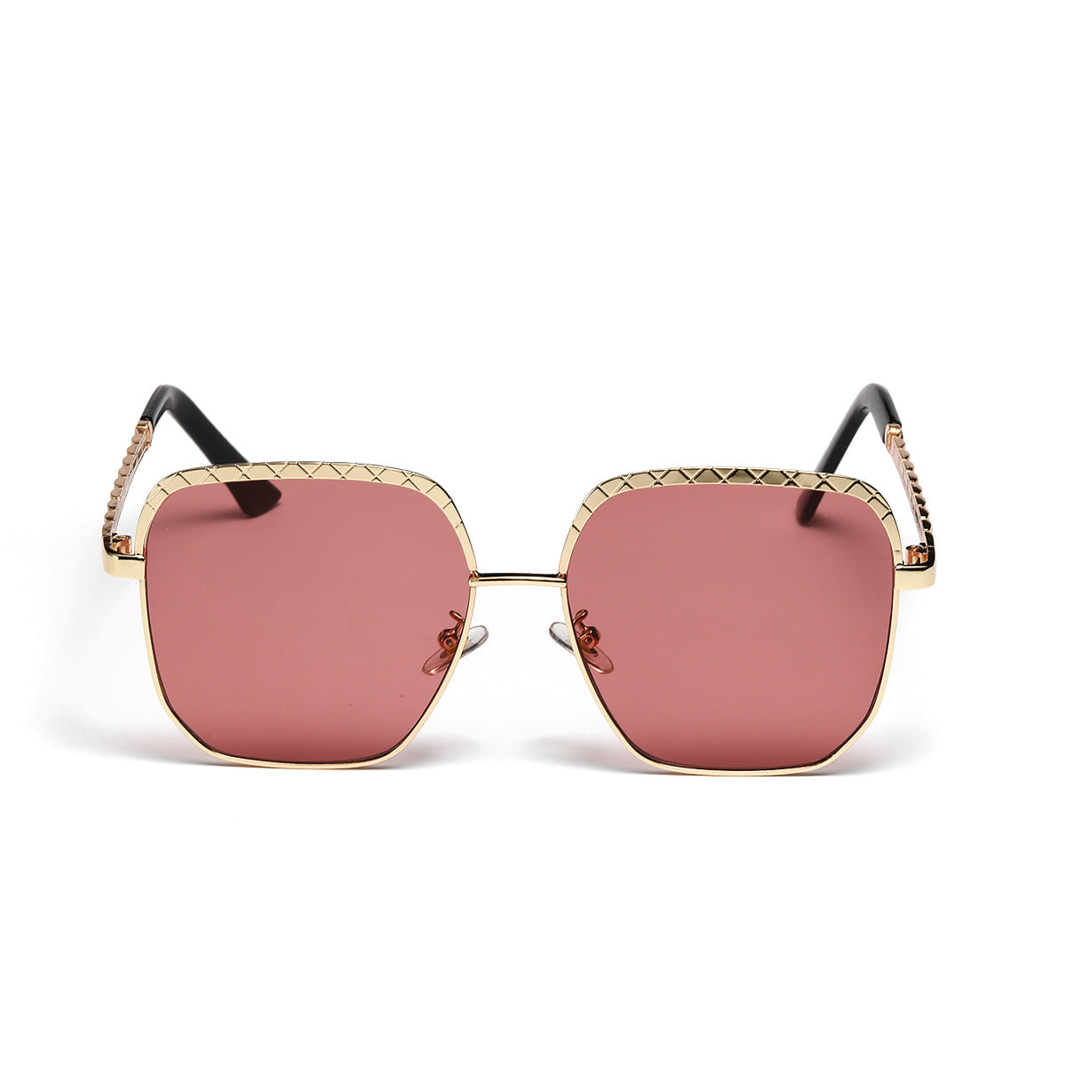Damen modische oversized Sonnenbrille im geometrischen Design Karnz