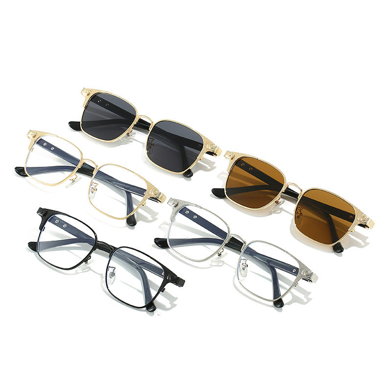 Damen modische Korrektionsbrille mit filigranem Metallrahmen Karnz