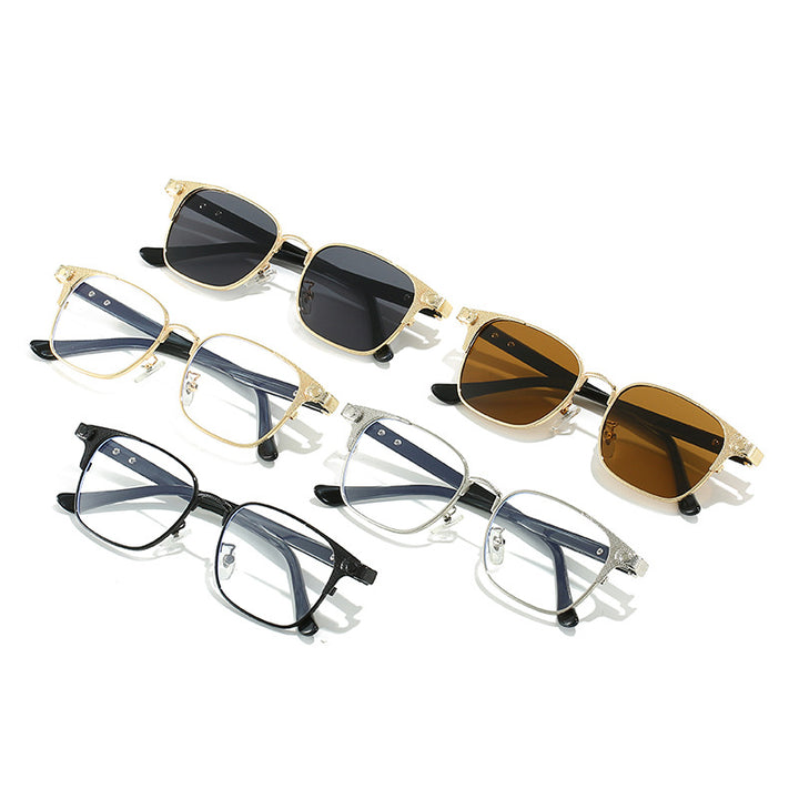 Damen modische Korrektionsbrille mit filigranem Metallrahmen Karnz