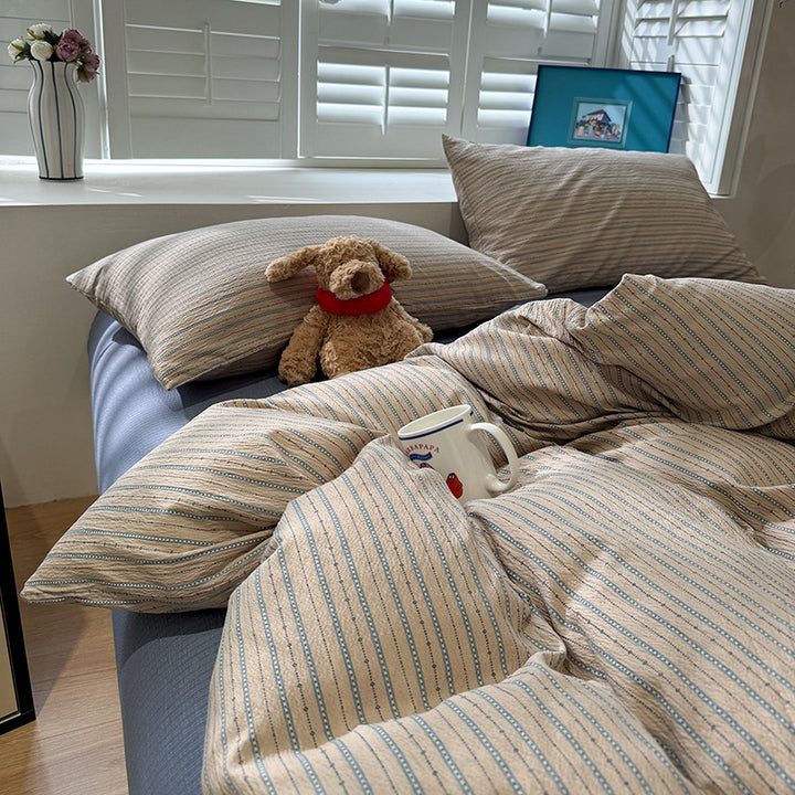 Premium Weiches Gestreiftes Quilt Set