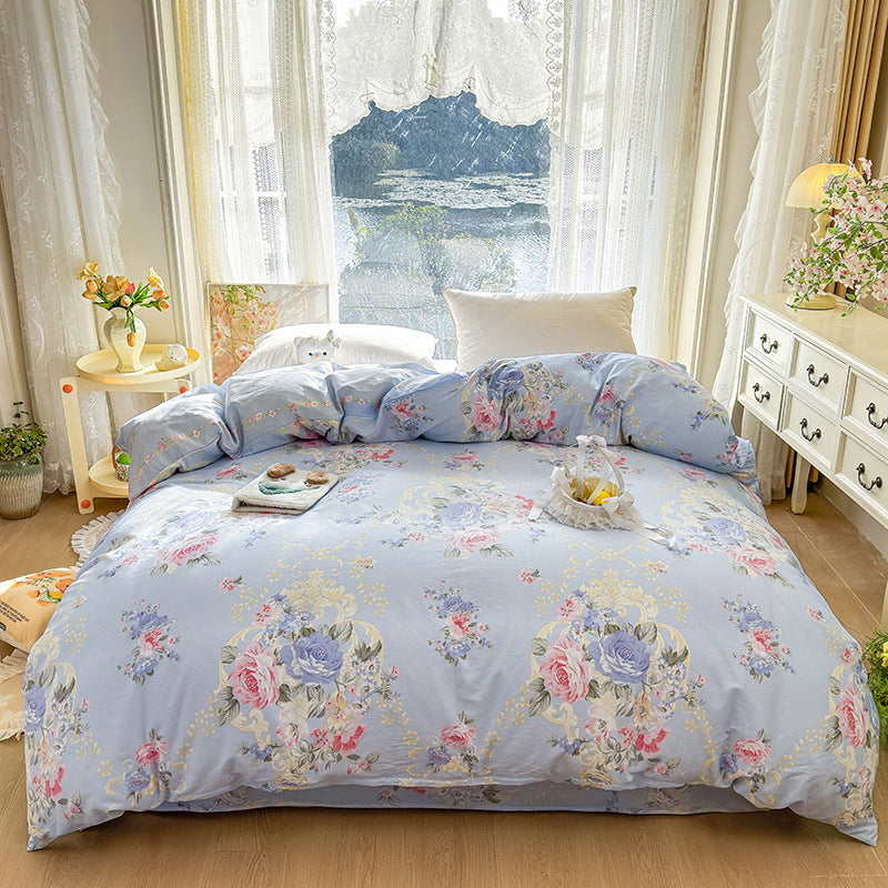 Elegantes Blumendesign Bettwäsche Set