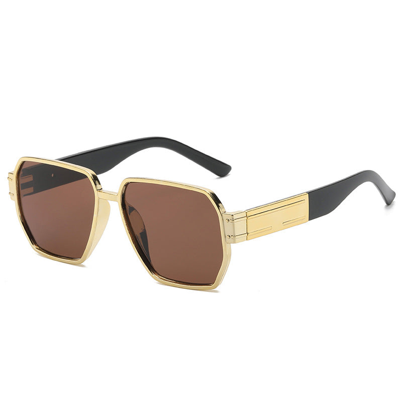 Damen moderne Oversized-Sonnenbrille mit asymmetrischem Rahmen Karnz