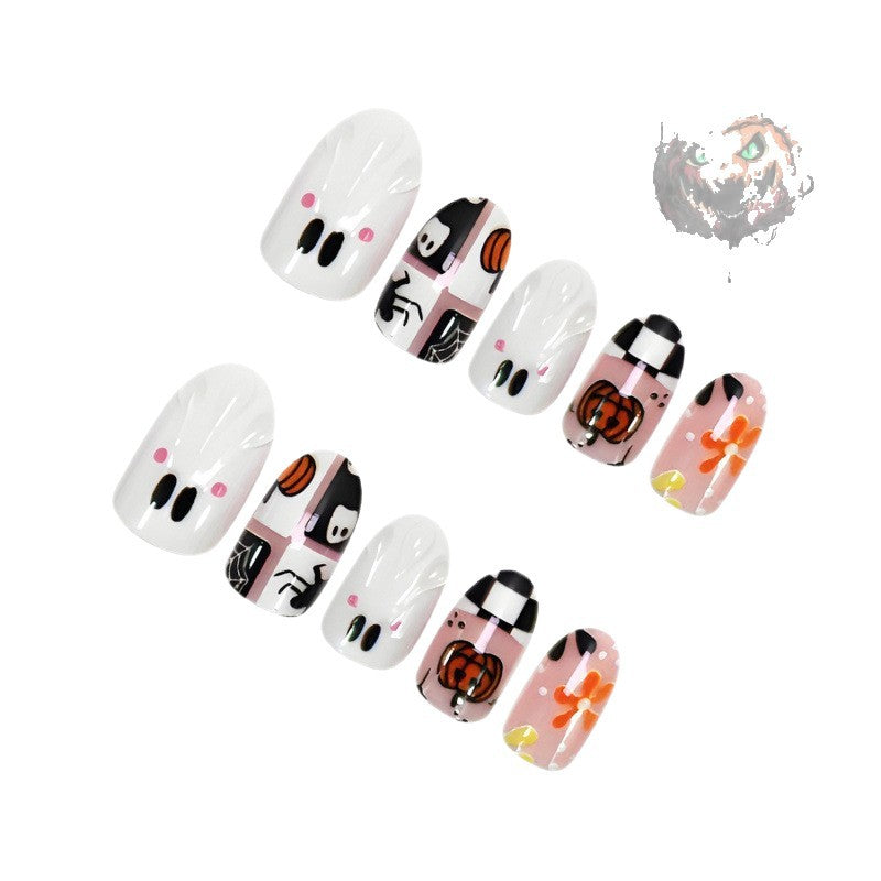 Halloween-Themen Dekorative Press-On Nagelset 1790738710