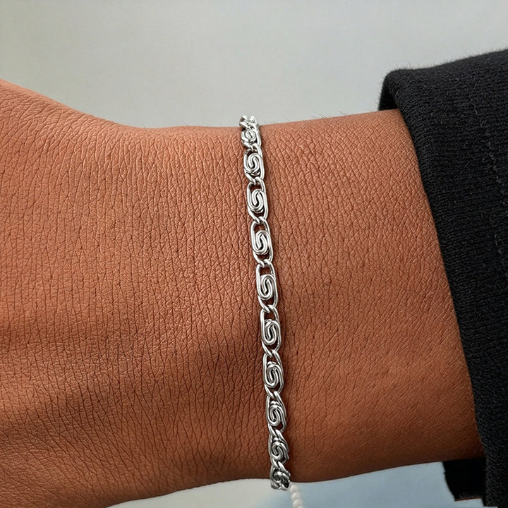 Woven Silberkette Armband Karnz