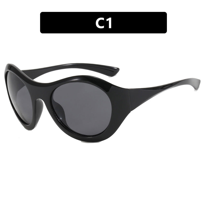 Damen Retro-inspirierte Sonnenbrille mit oversized Rahmen und schützenden Gläsern Karnz
