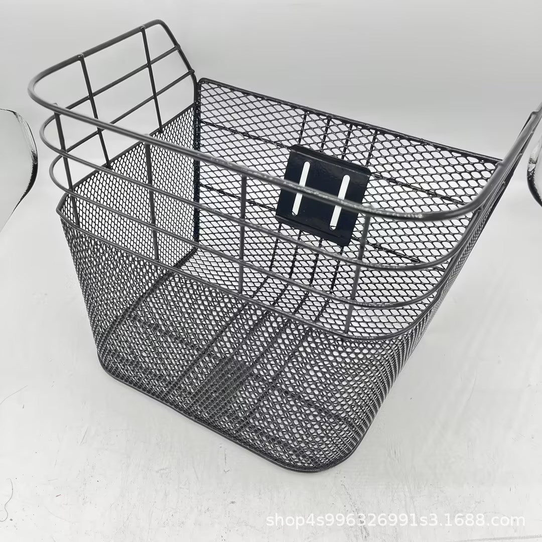 abnehmbarer Mesh-Frontfahrradkorb mit Schnellverschlussbefestigung Karnz