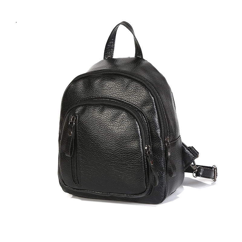Stylische Leder Mini-Rucksack Karnz