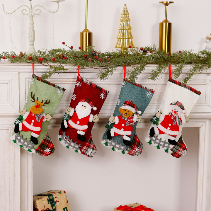 Lustiger Weihnachtsstrumpf mit Rentier-Motiv Karnz