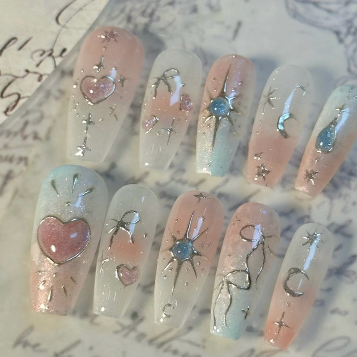 Himmels-Themen Press-On Nagelkunst Set