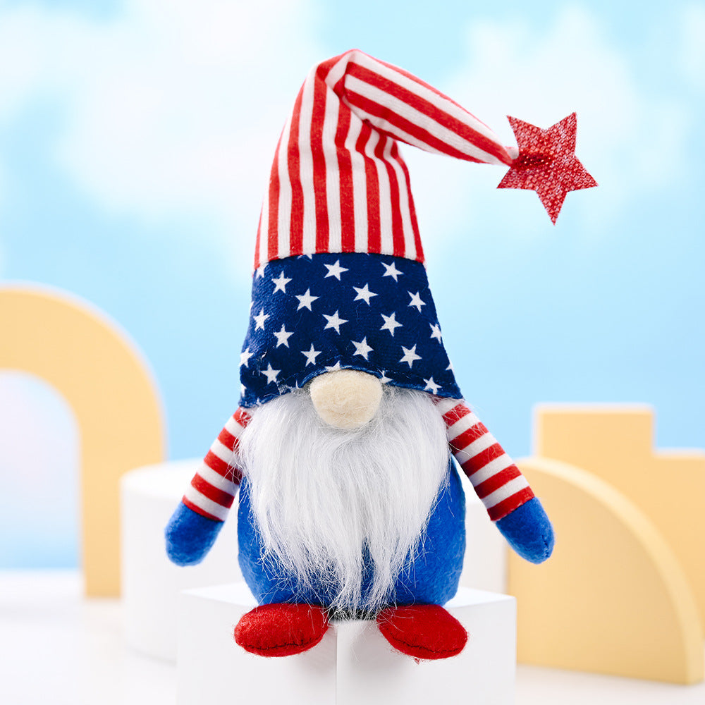 Festlicher Plüsch-Gnom-Figurine Karnz