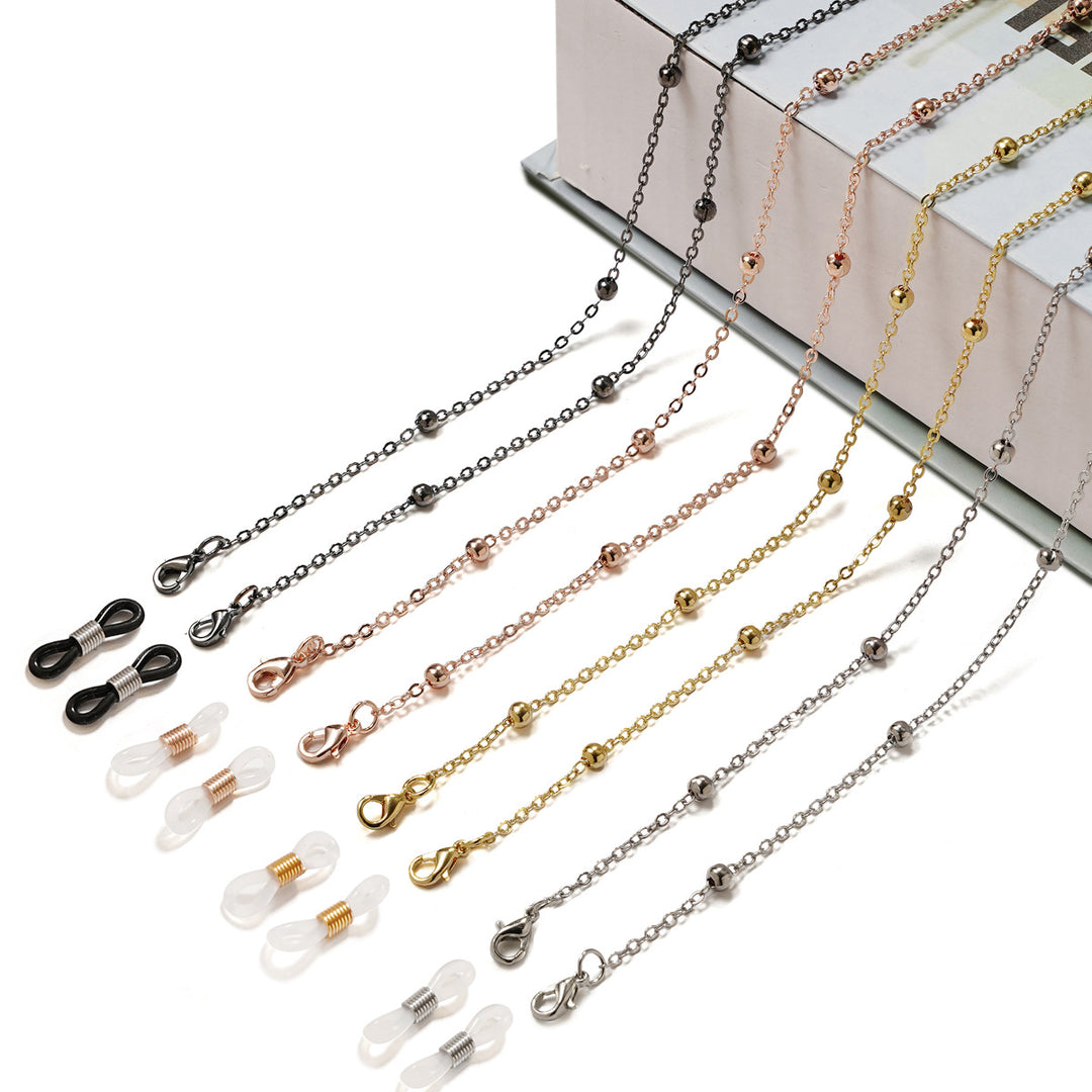 Premium Gold Beaded Brillen Kette Karnz