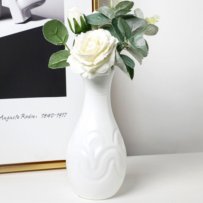 Elegante Texturierte Dekorative Blumenvase Karnz