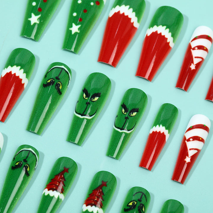 Festliche Kunstnägel mit weihnachtlichen Motiven Karnz