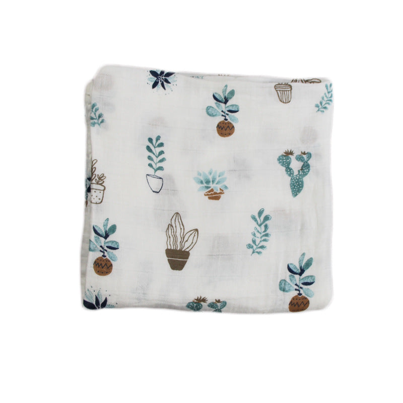 Baumwoll-Musselin Babydecke mit Herzmuster Karnz