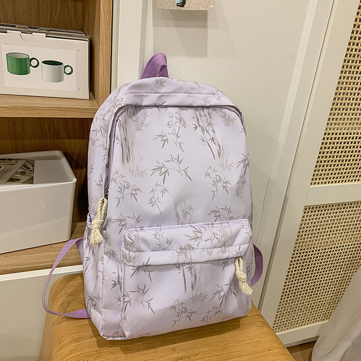 Minimalistischer Bambusdruck-Rucksack