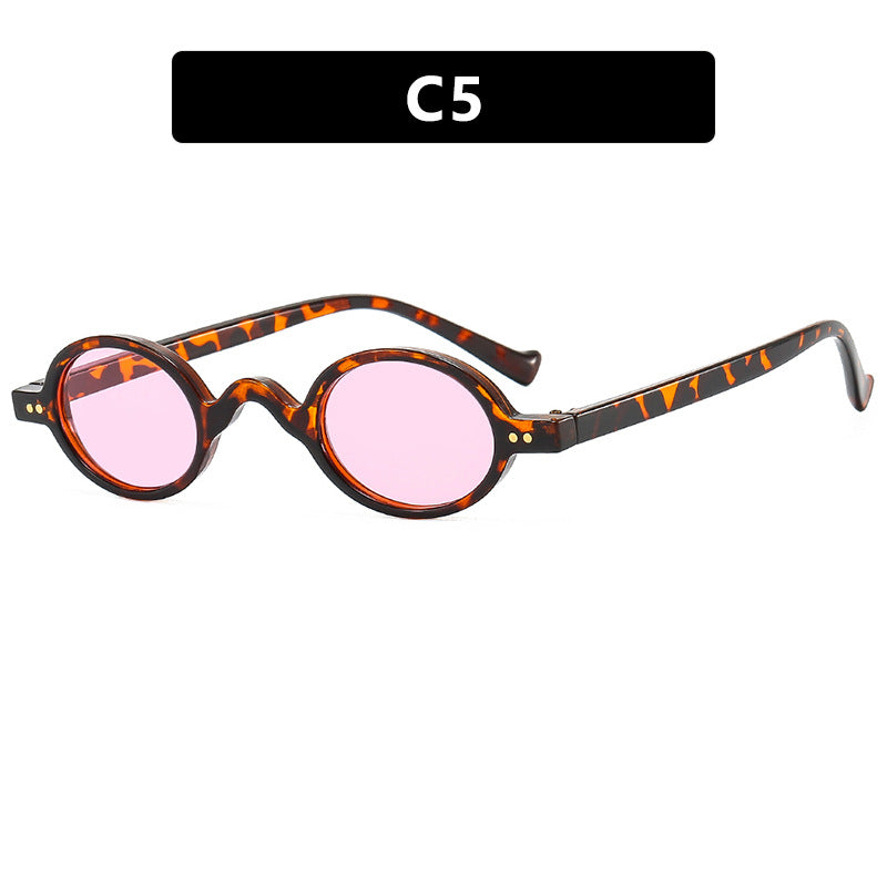 Damen runde Sonnenbrille mit markantem Design und hochwertigem Kunststoffrahmen Karnz