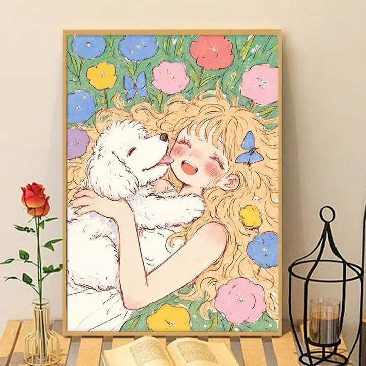 Verspielter Anime Kunstdruck Karnz