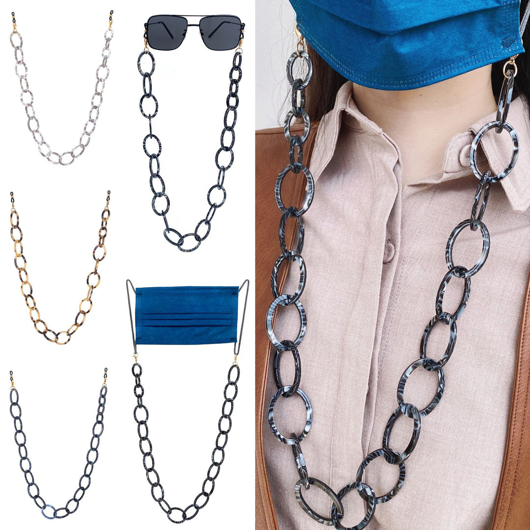Trendy Übergroße Brillen Kette Karnz