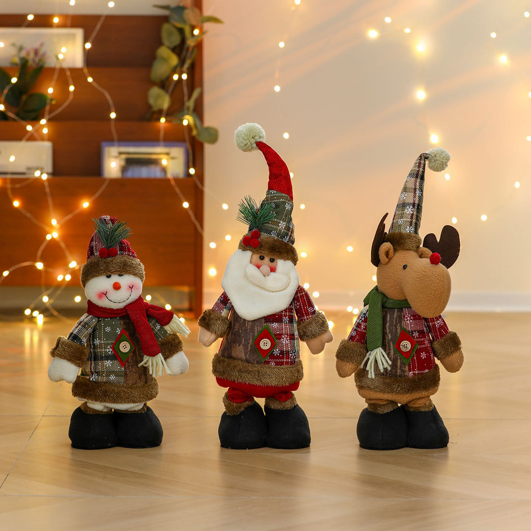 Verspielt Plüsch Santa Figurine Karnz