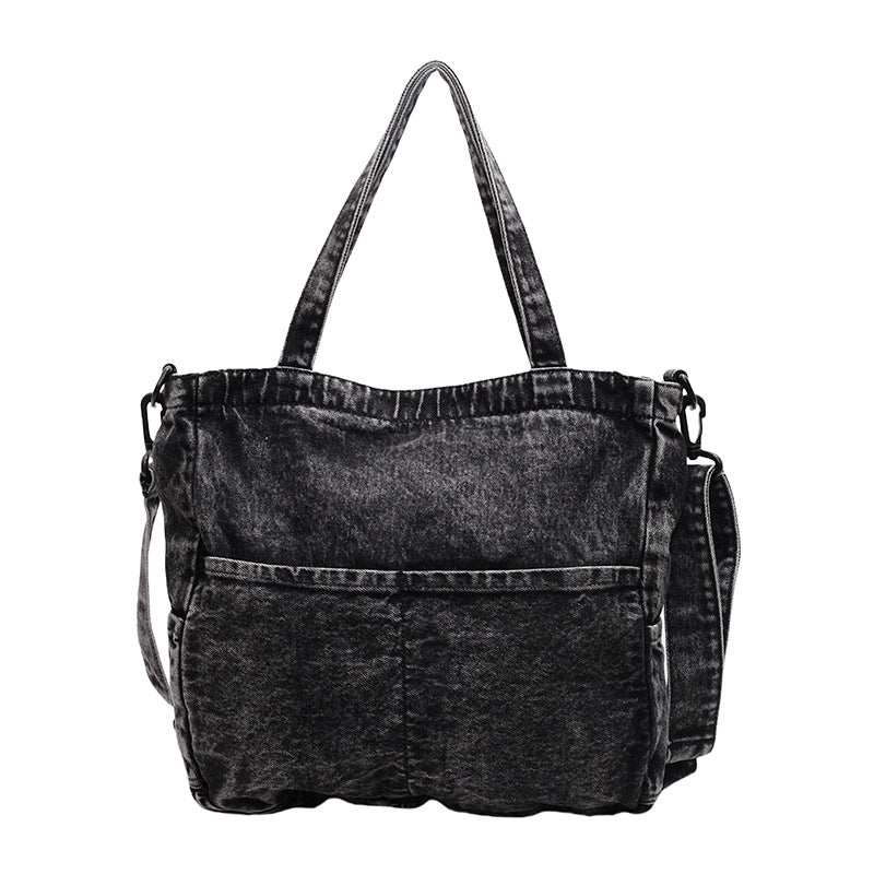 Premium Denim Schultertasche Karnz
