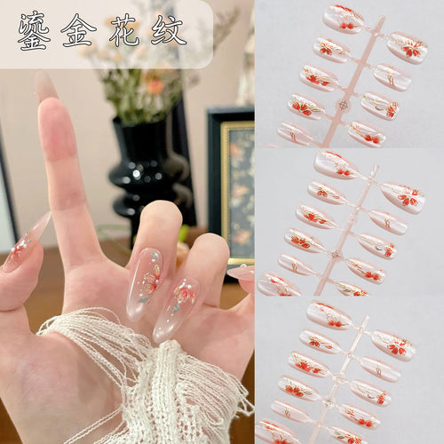Floral Design Press-On Nails