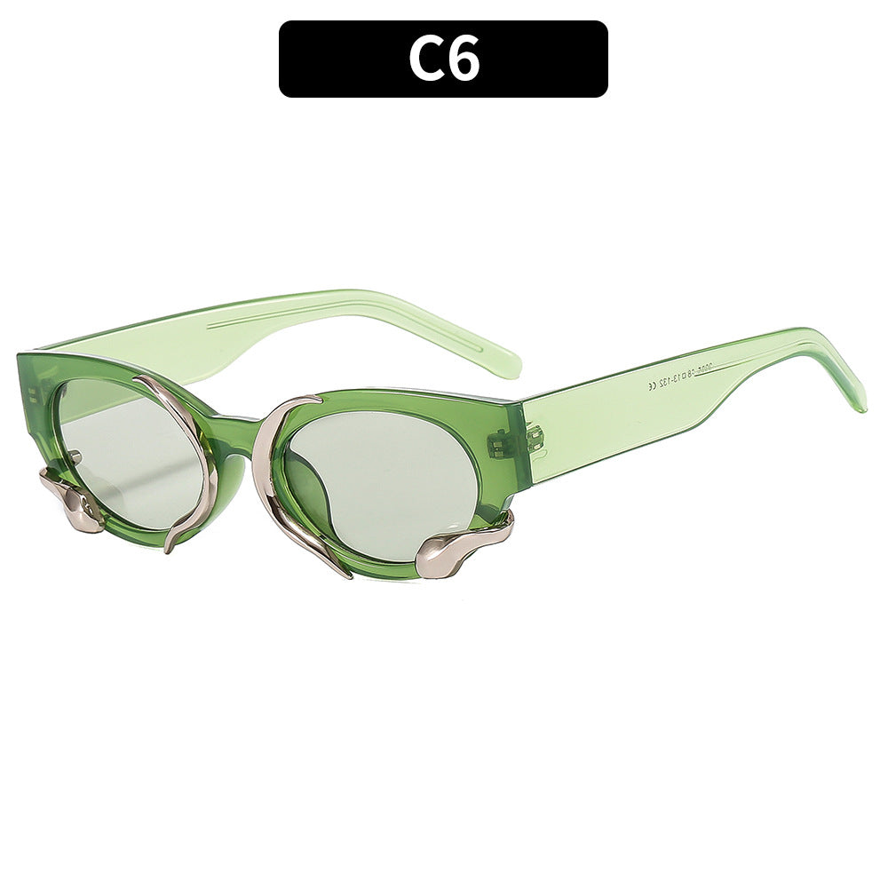 Schicke geometrische Sonnenbrille