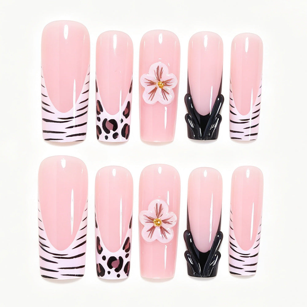 Künstlerische Press-On Nagelkunst Tipps mit floralen und Tierdruckdesigns Karnz