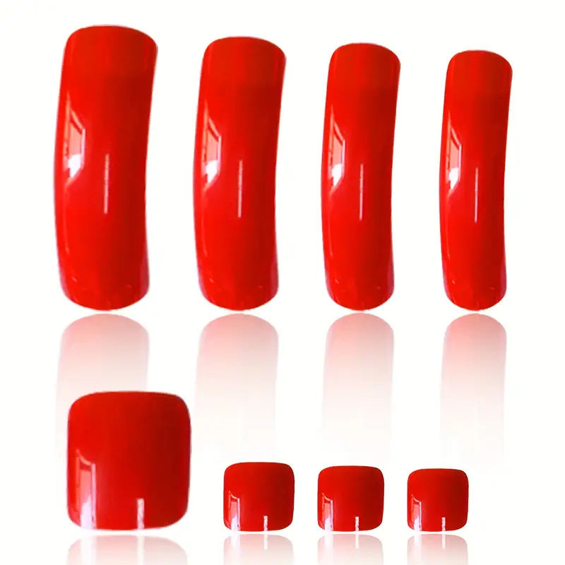 Premium Glänzendes Press-On Nagelset Karnz
