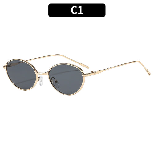 Chic Retro Oval Sonnenbrille