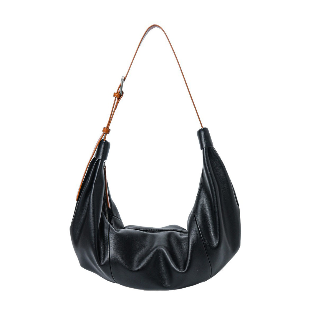 Lässige Crescent Kunstleder Hobo Schultertasche mit verstellbarem Riemen
