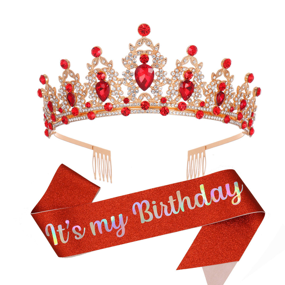 Damen Schwarz verzierte Tiara mit edlem Design Karnz