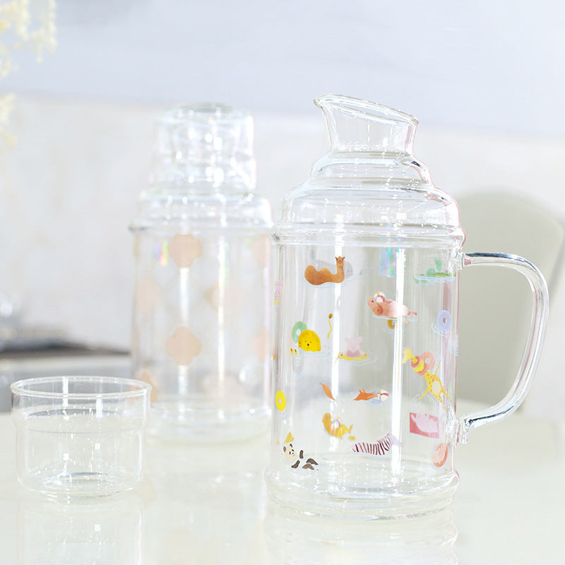 Damen Glas Krug mit bezaubernden Tiermotiven Karnz