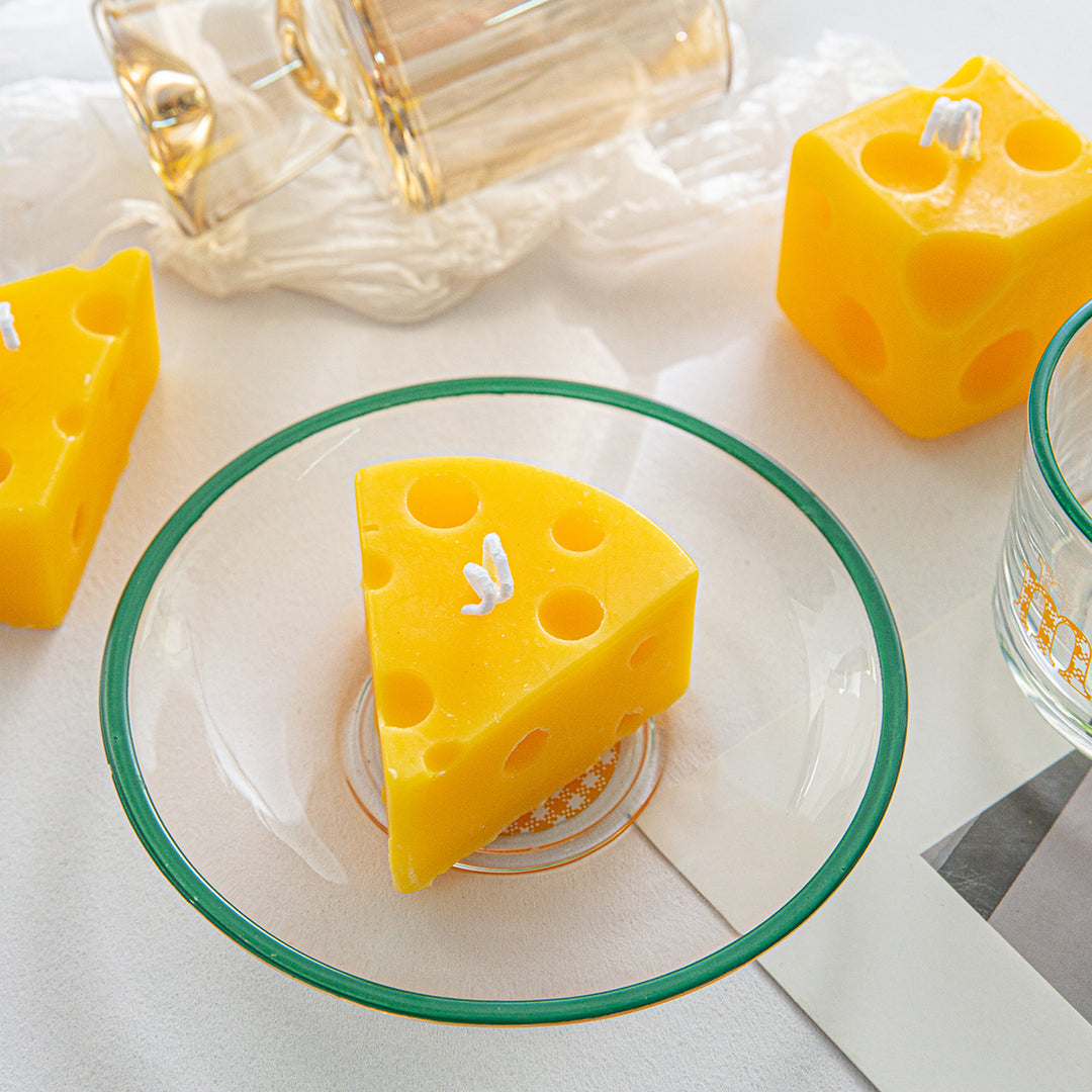 Emmental-Style Wedgesojawachskerze Tischakzent