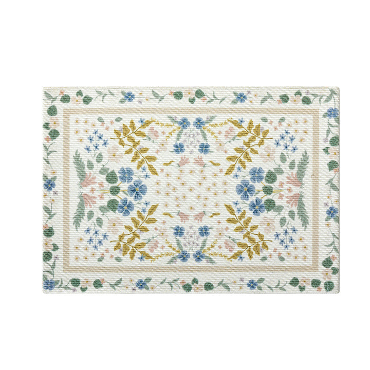 Floraler gewebter Badteppich mit Jacquard-Struktur, saugfähiger Baumwolloberfläche und rutschfester Unterseite Karnz