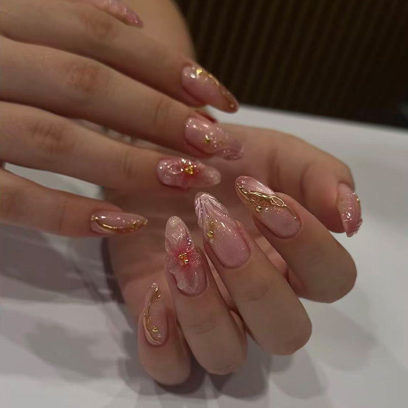 Floral Akzent Nagelkunst Verlängerungen Karnz