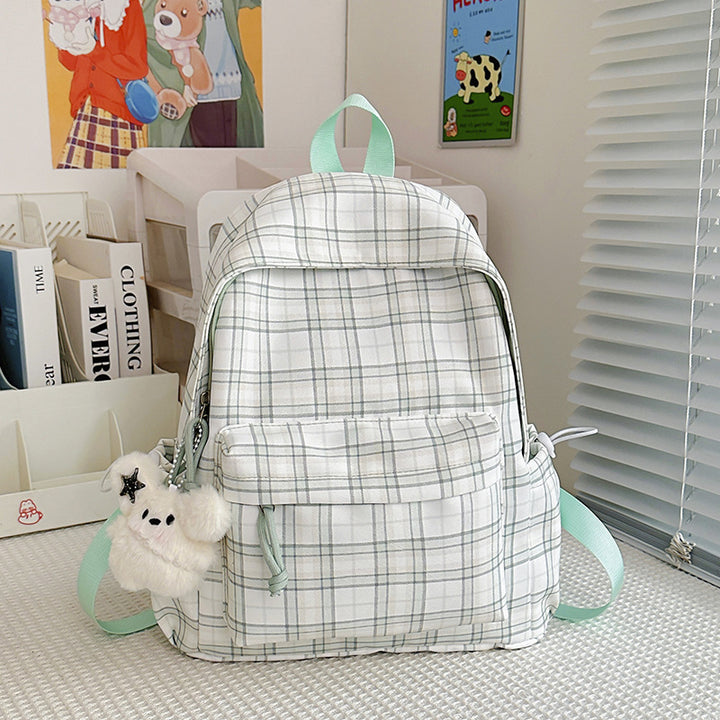 Stylische Karomuster-Rucksack Karnz