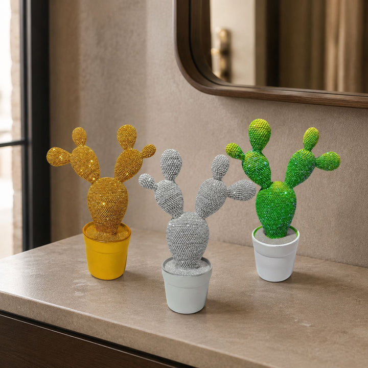 Glitzernde Kaktus Deko Figur Karnz