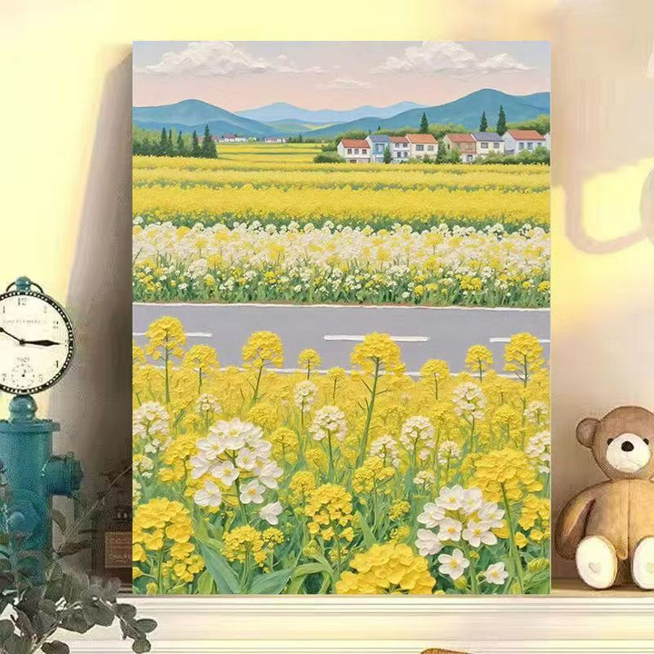 Landschaftsblumen Leinwand Kunst Druck Karnz