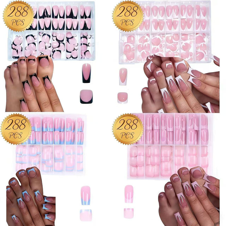 Stylisches Press-On Nagelkunst Set Karnz
