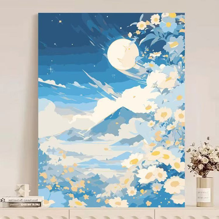 Abstrakte Berglandschaft Leinwand Kunst Karnz