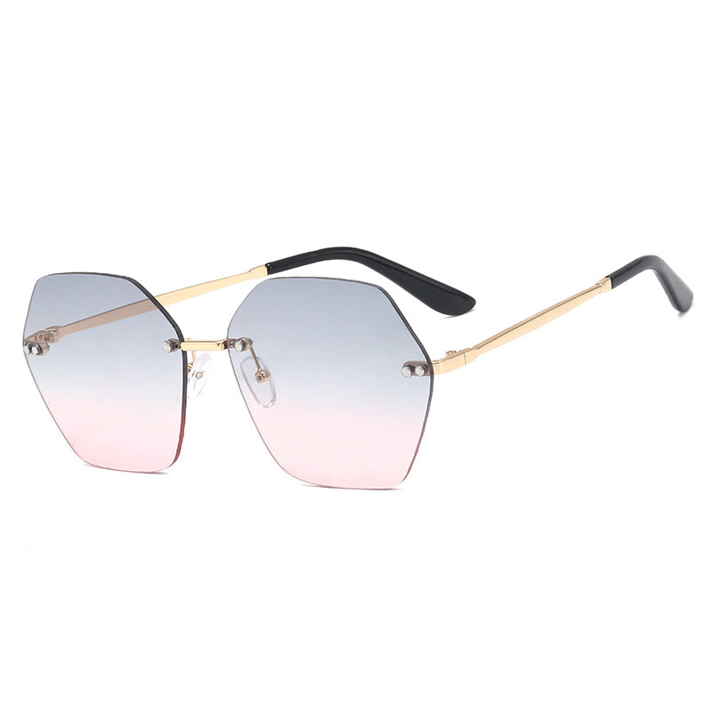 Damen hexagonale Sonnenbrille mit elegantem Metallrahmen Karnz