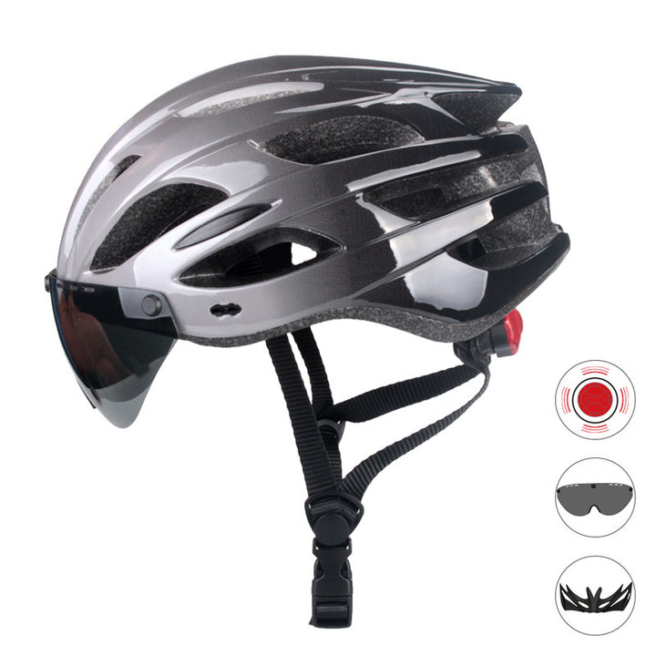Aerodynamischer Fahrradhelm mit integriertem Visier Karnz