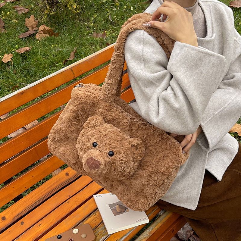 Plüsch-Handtasche mit Bärenmotiv Karnz